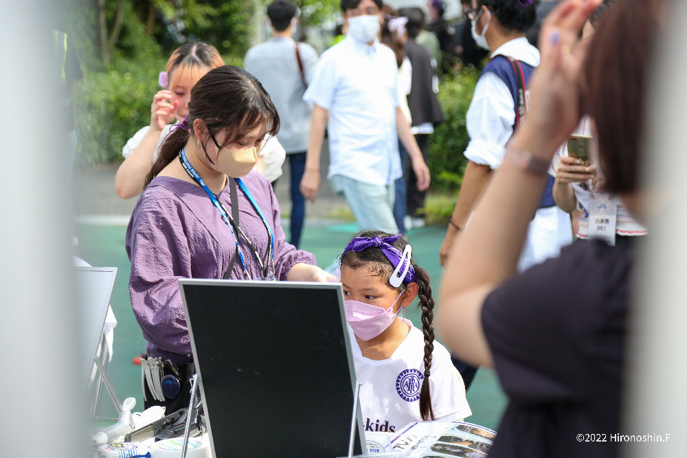 ヘアアレンジ・フェイスペイント（東京モード学園・クラーク記念国際高校コラボ）
